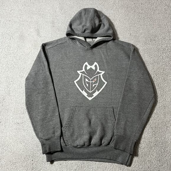 G2 Esports Hoodie Mens Medium Gray Graphic Pullover Sweatshirt Gaming - Picture 1 of 13